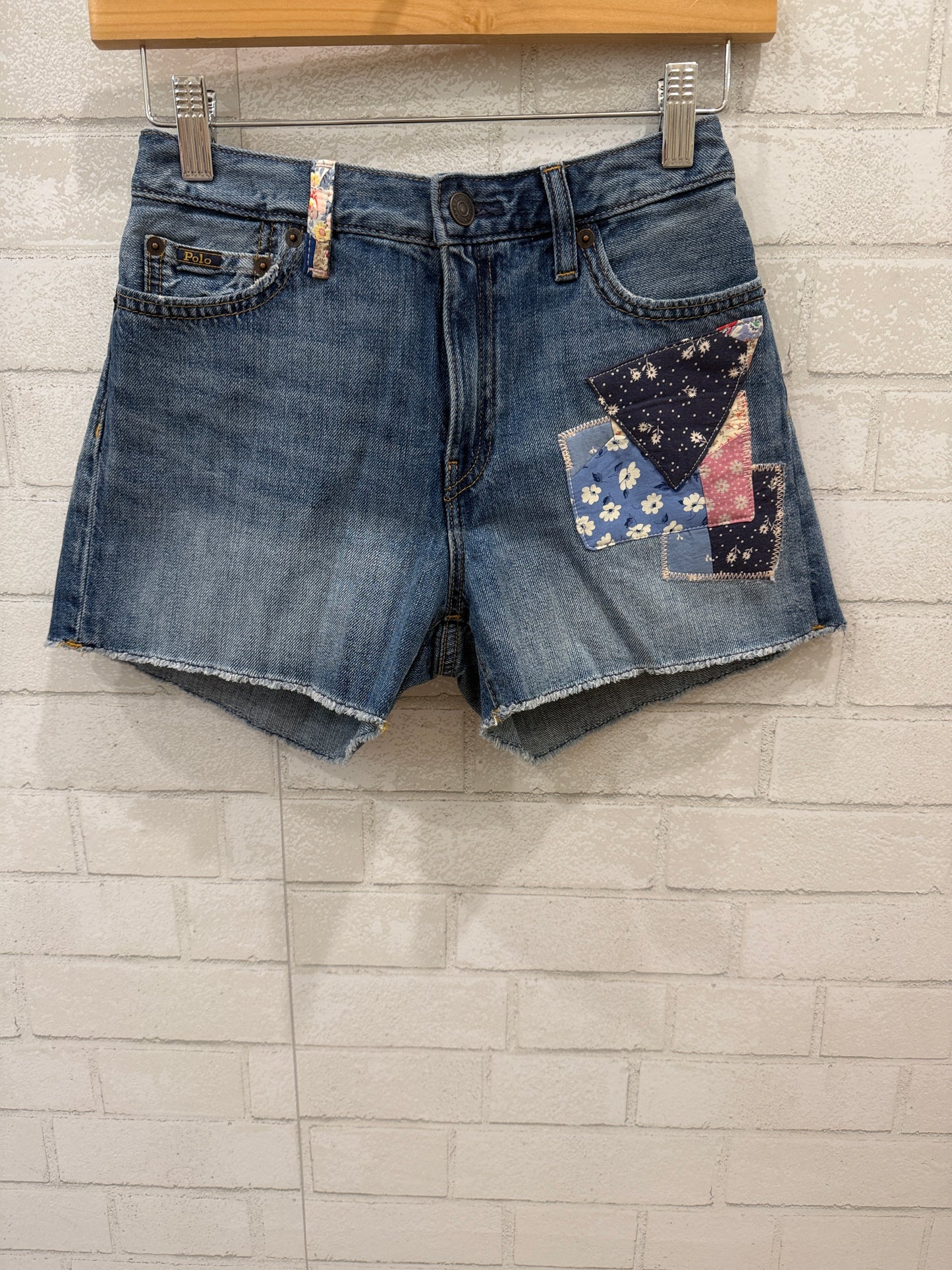 POLO RALPH LAUREN Patchwork Denim Shorts/14Y