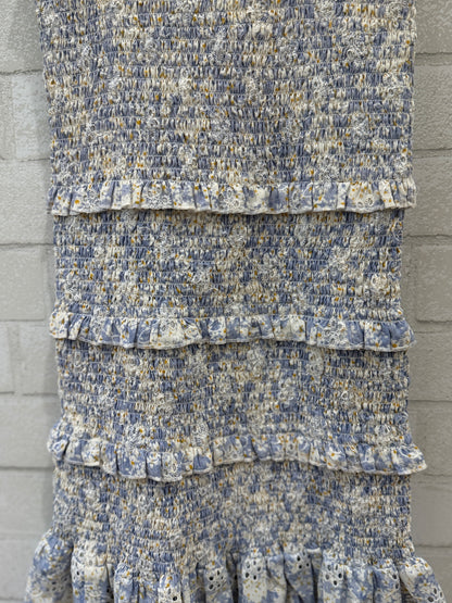 KATIEJ NYC Smocked Eyelet Sun Dress Tie Straps/14-16Y