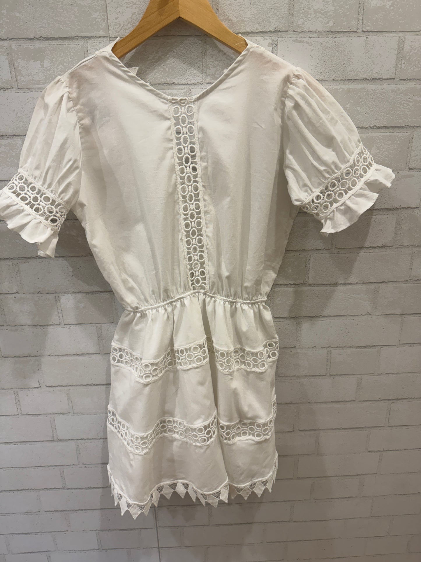 PEIXOTO Cotton SS Embroidered Mini Dress/ 16Y