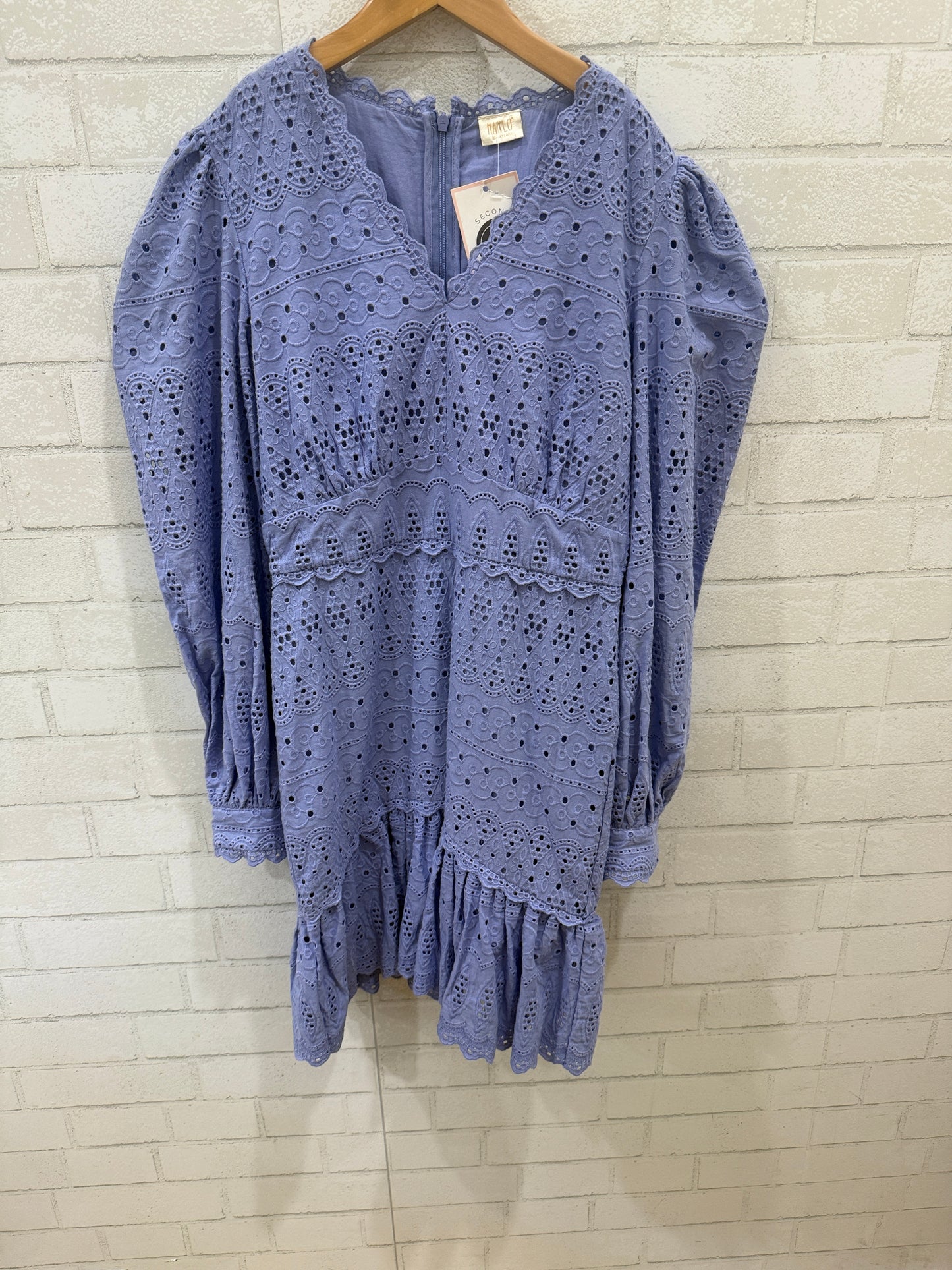 MARLO Cotton LS Eyelet Mini Dress/14Y