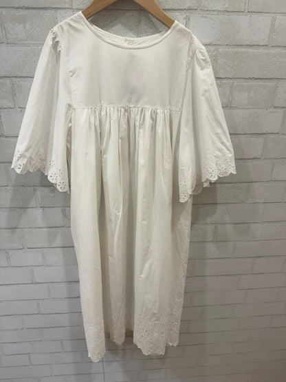 BONPOINT Cotton SS Embroided Dress/14Y