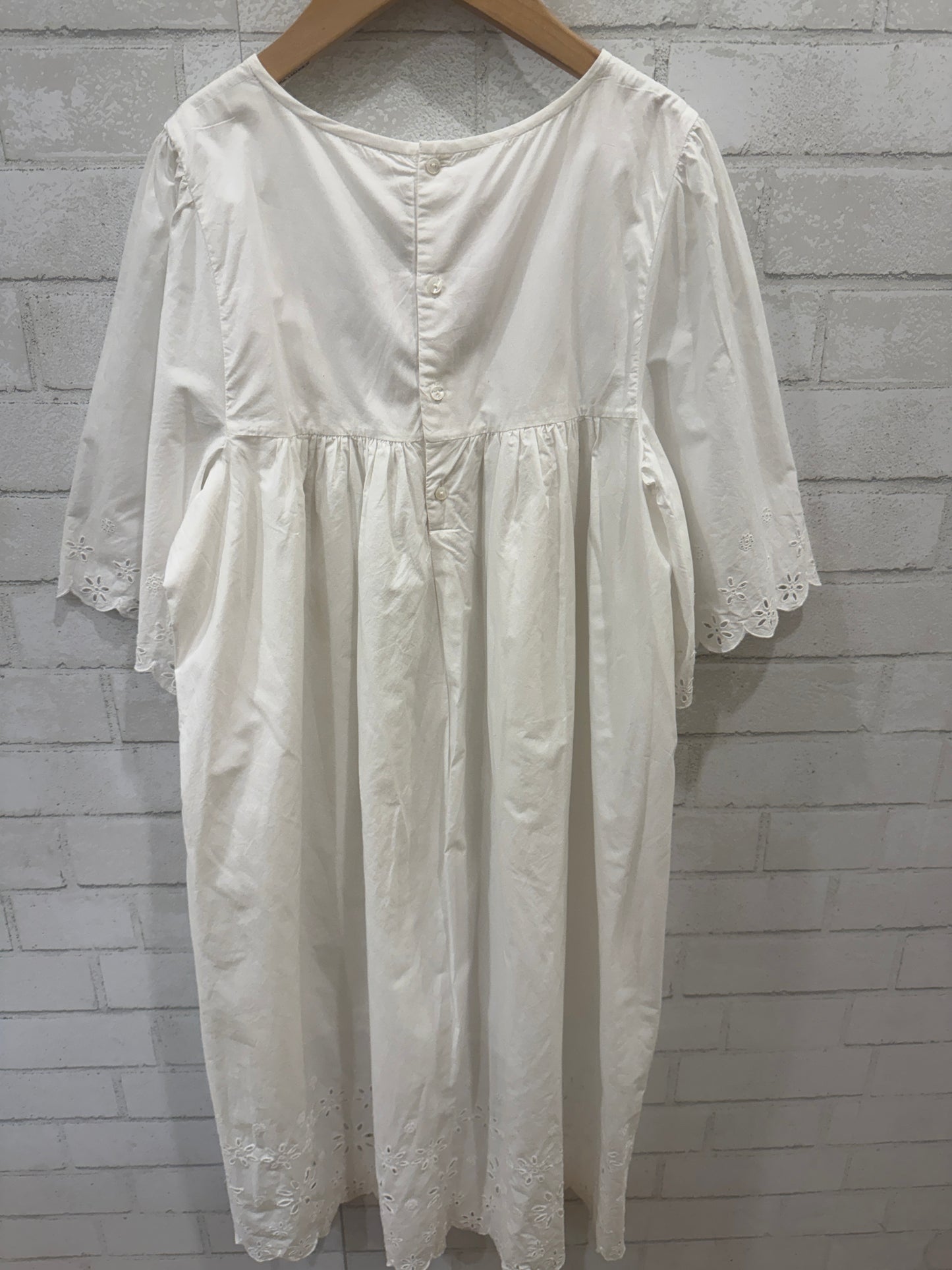 BONPOINT Cotton SS Embroided Dress/14Y