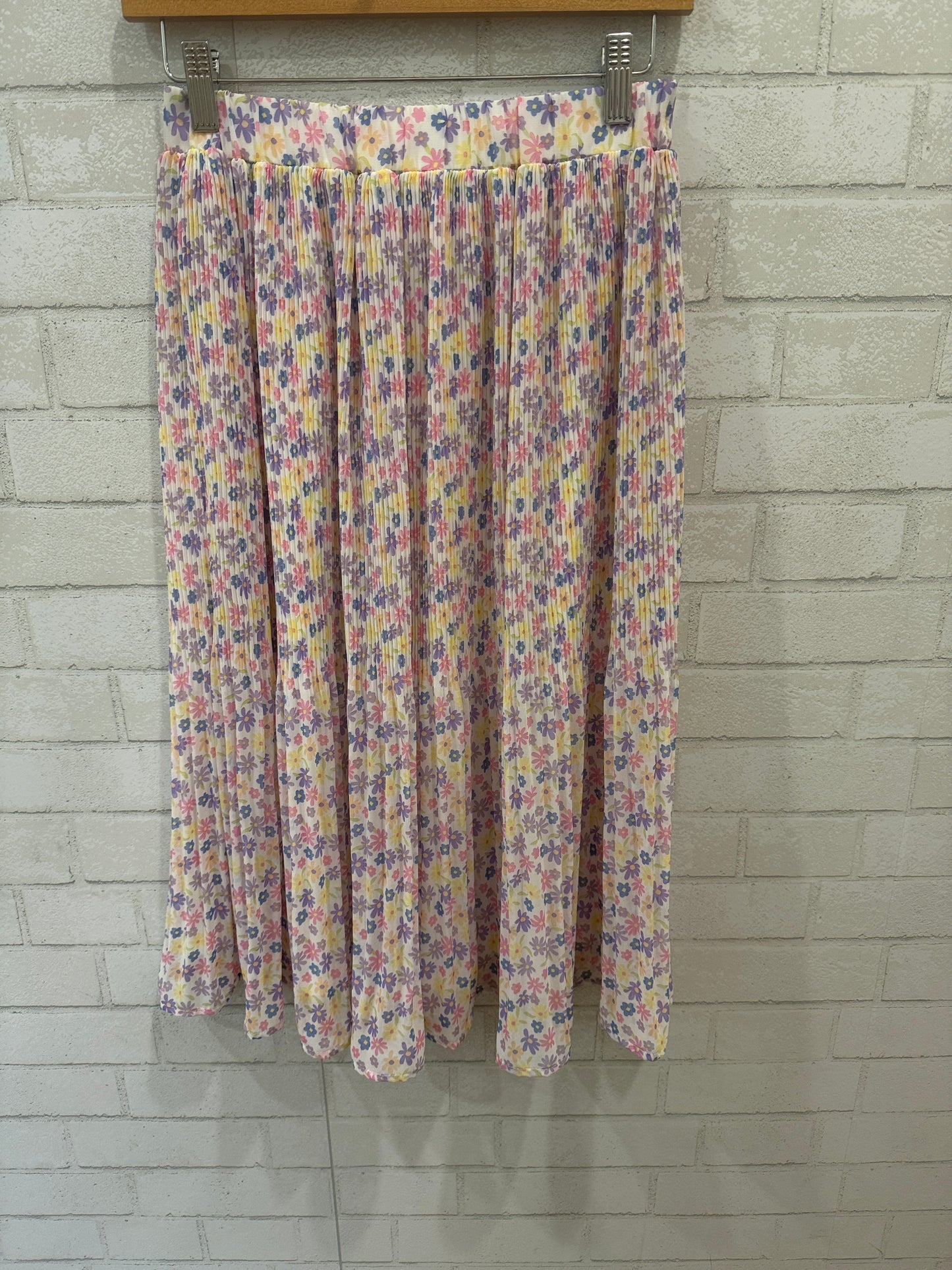 GEORGE Girls Sleeveless Flower Print Pleated Top& Skirt Set/13-14Y