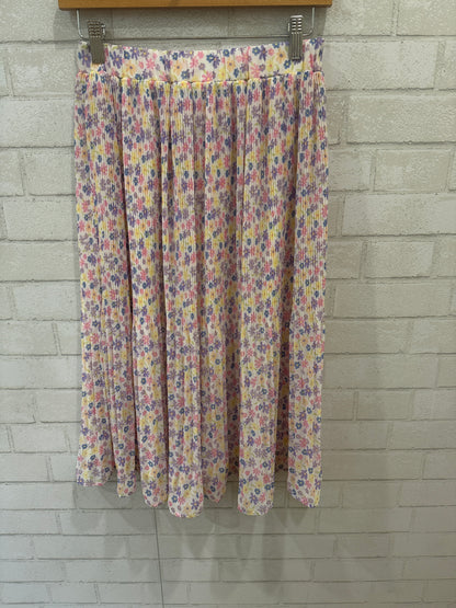 GEORGE Girls Sleeveless Flower Print Pleated Top& Skirt Set/13-14Y
