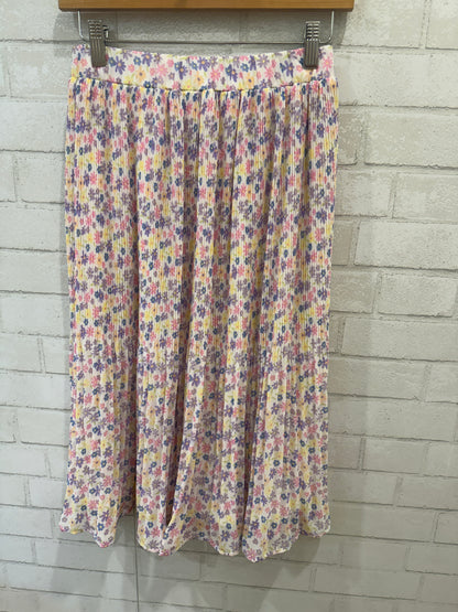 GEORGE Girls Sleeveless Flower Print Pleated Top& Skirt Set/13-14Y