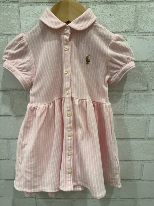 RALPH LAUREN Striped Shirtdress and Bloomer/9M