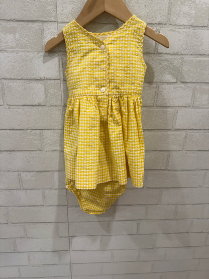 RALPH LAUREN Gingham Seersucker Dress/6M