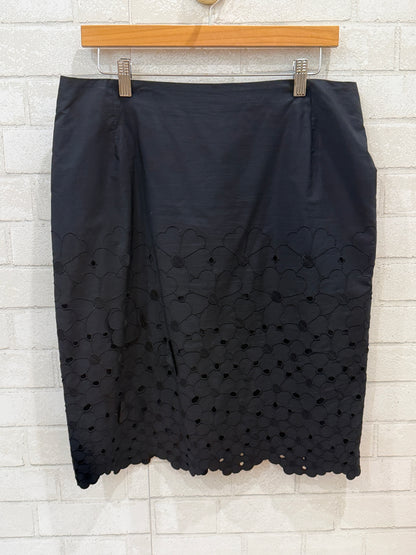 AKRIS PUNTO Cotton Embroidered Mini Skirt/XL-US12