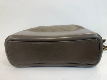 CHANEL Gabrielle Hobo Medium in Metallic Silver Aged Calfskin — Authentic Pre-Owned | Karl Lagerfeld 2017