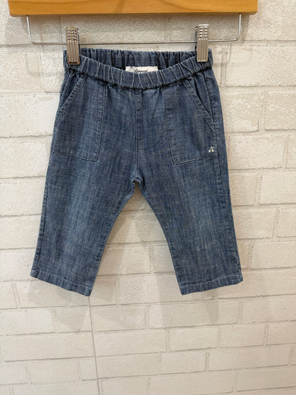 BONPOINT Denim With 2 Pockets and Cherry/ 18M