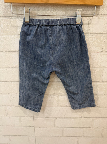 BONPOINT Denim With 2 Pockets and Cherry/ 18M
