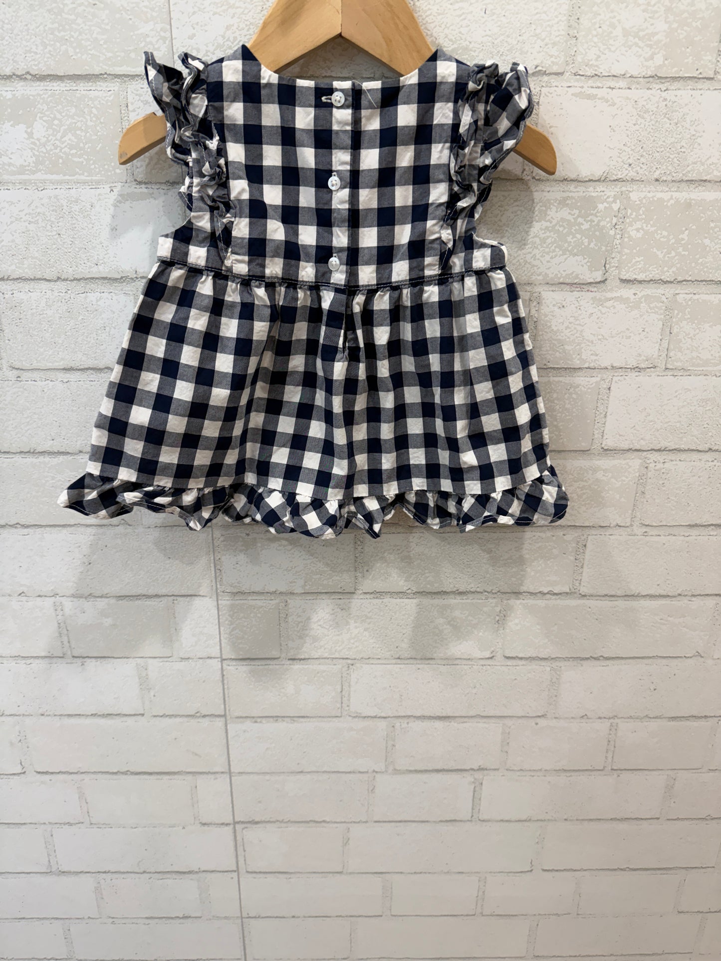 JANIE & JACK Cotton Sleeveless Tartan Dress+Pantie/18-24M