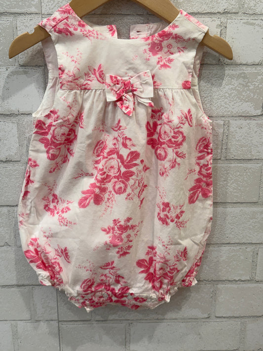 JANIE & JACK Cotton Sleeveless Rompers W Flowers/18-24M