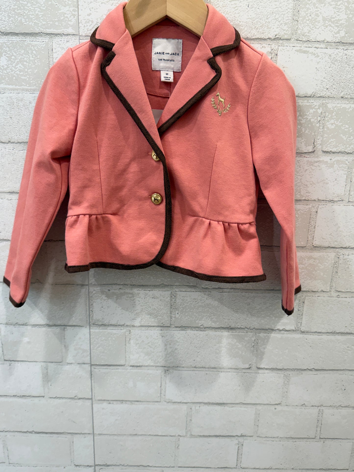 JANIE AND JACK Button Up Cotton Jacket