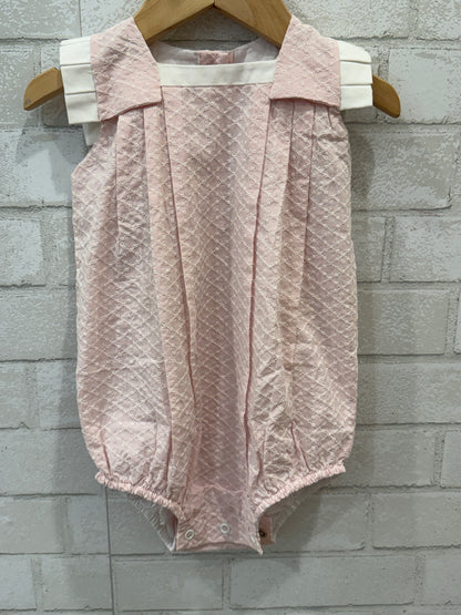 DONDOLO Cotton Sleeveless Embroided Romper/18M