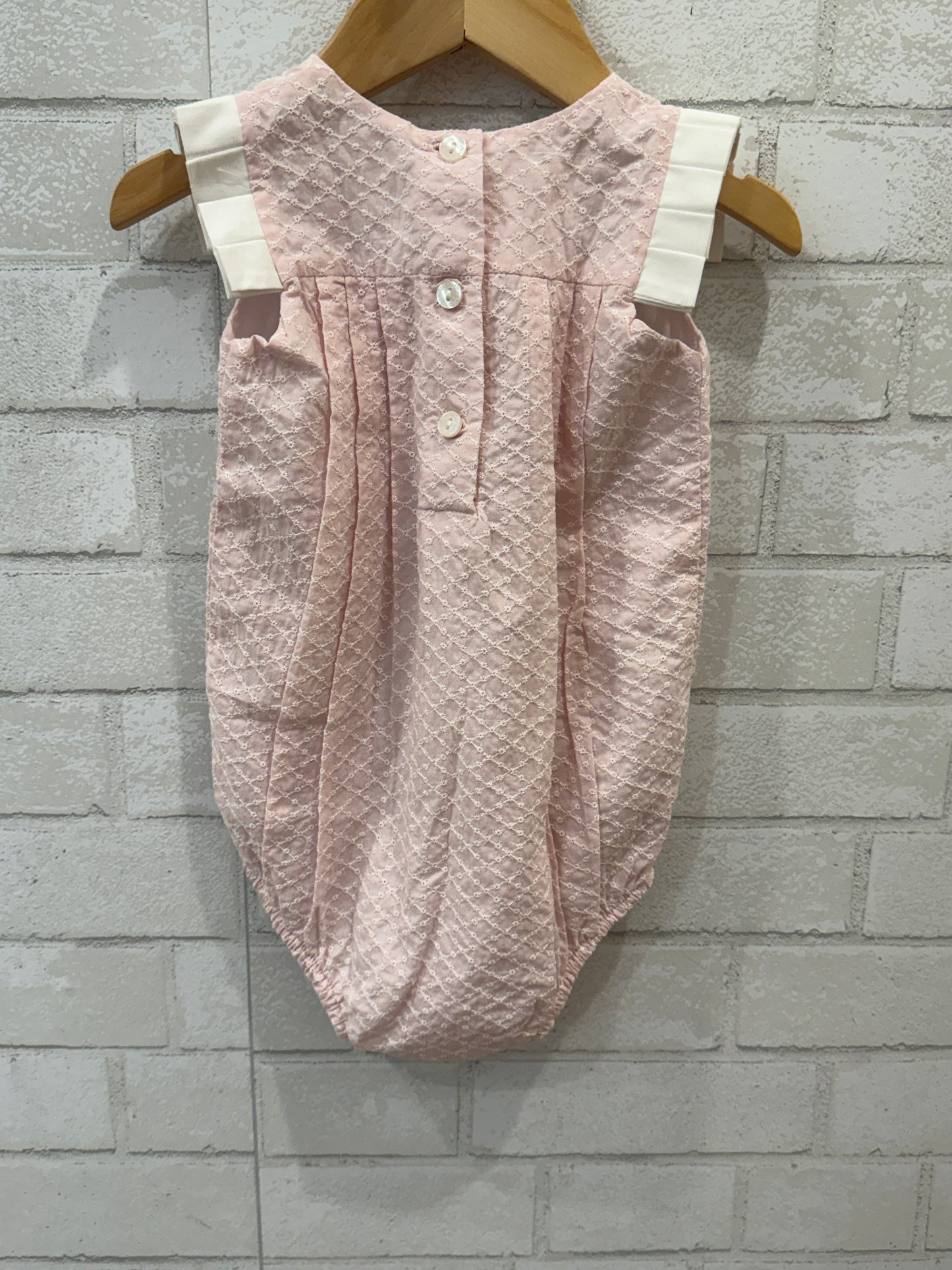 DONDOLO Cotton Sleeveless Embroided Romper/18M