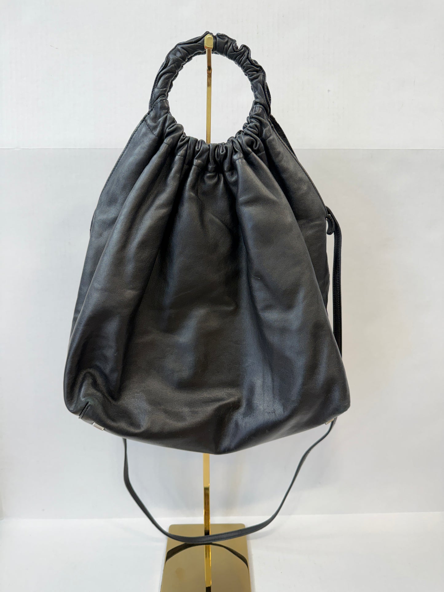 THE ROW Double Circle XL Leather Hand Bag