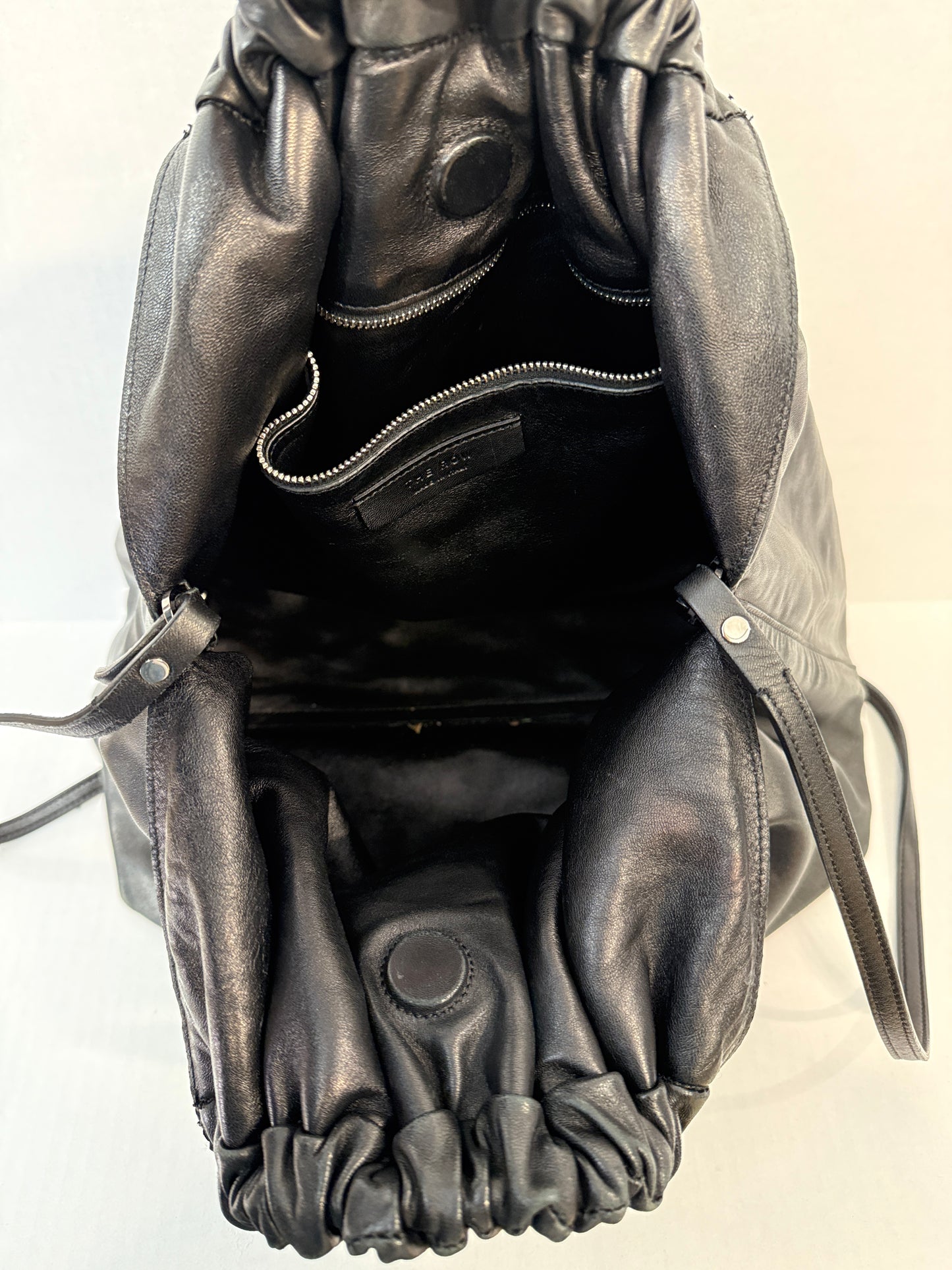 THE ROW Double Circle XL Leather Hand Bag