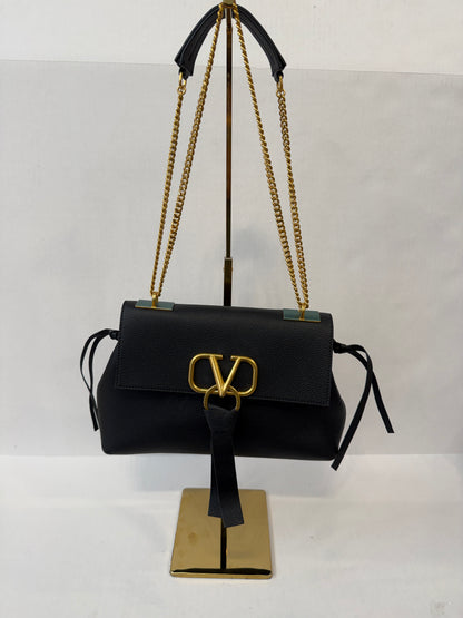 VALENTINO GARAVANI NWT V-Ring Leather Medium Shoulder Bag