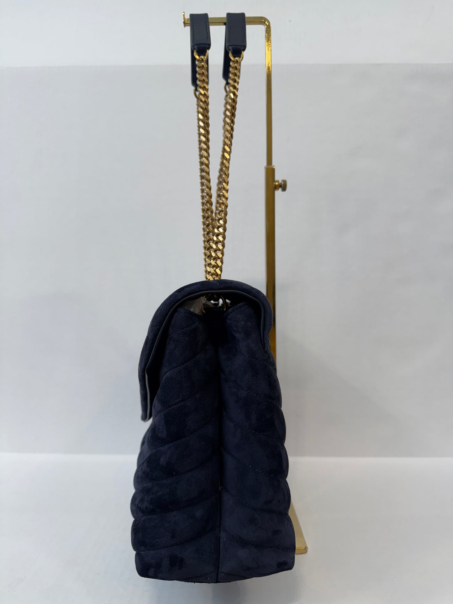 SAINT LAURENT Loulou Velvet Shoulder Bag
