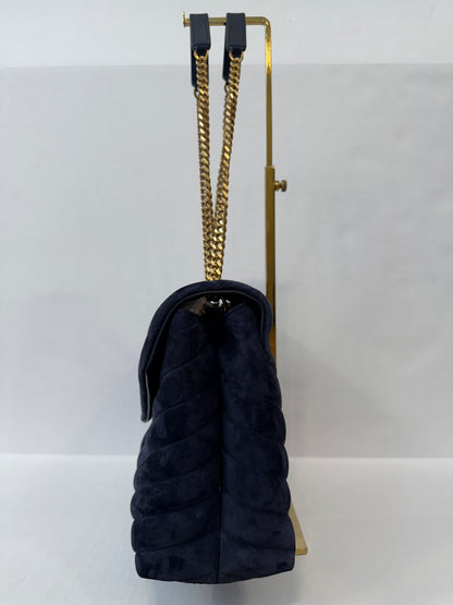 SAINT LAURENT Loulou Velvet Shoulder Bag