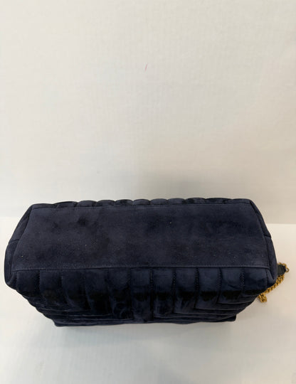 SAINT LAURENT Loulou Velvet Shoulder Bag