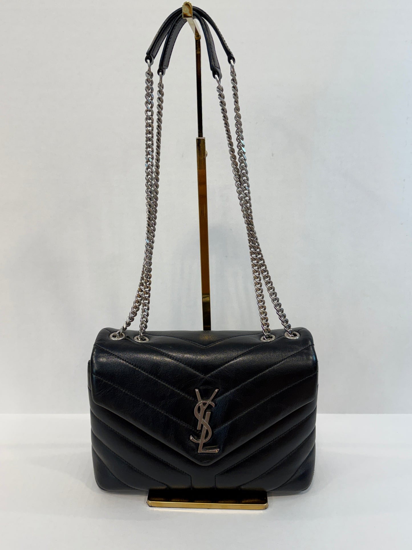 SAINT LAURENT Loulou Calfskin  Small Shoulder Bag