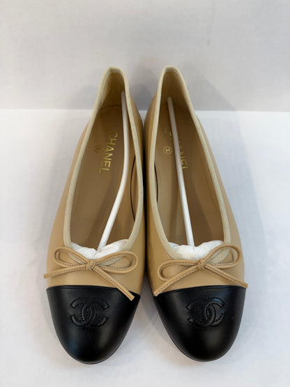 CHANEL Ballet Flat Lamb Skin size US 9.5 / Eur 39.5