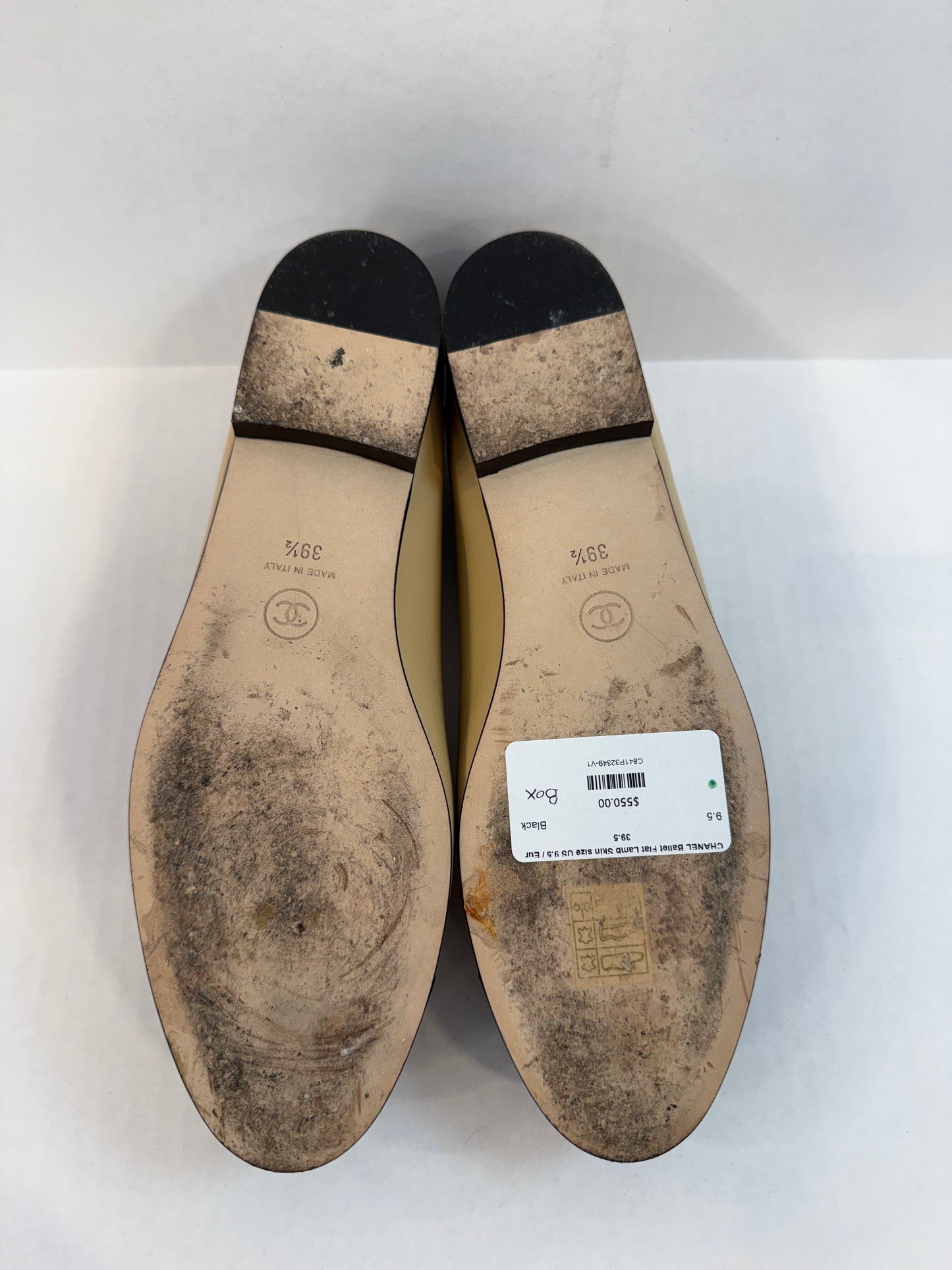 CHANEL Ballet Flat Lamb Skin size US 9.5 / Eur 39.5