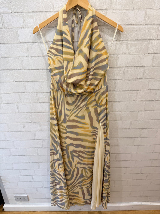 RUNAWAY NWT Printed Halter Top Maxi Dress/M-EU38