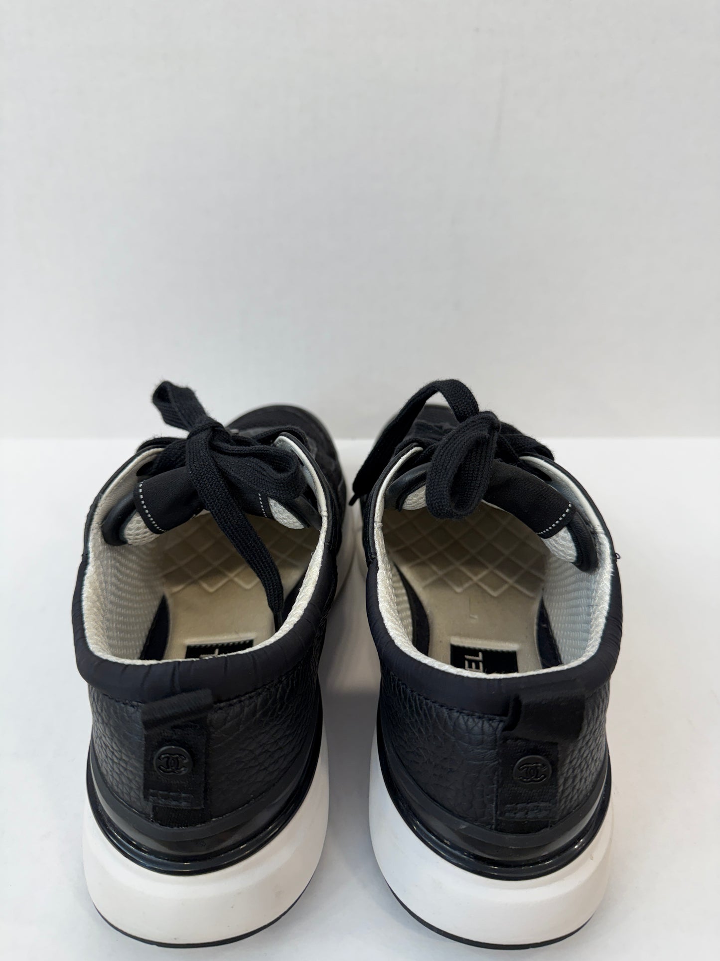 CHANEL Leather & Suede Sneakers/ US6.5-EU37