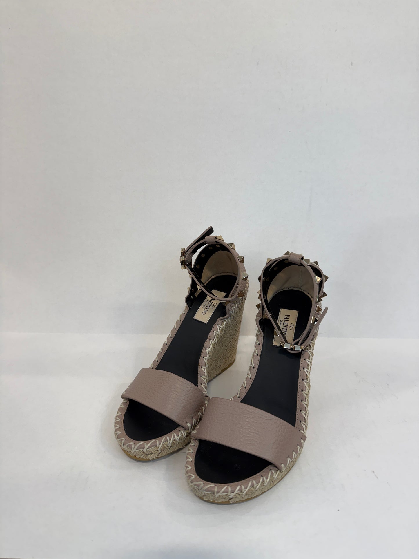 VALENTINO GARAVANI NWT  Leather Rockstud Wedge Sandals/US5-EU36