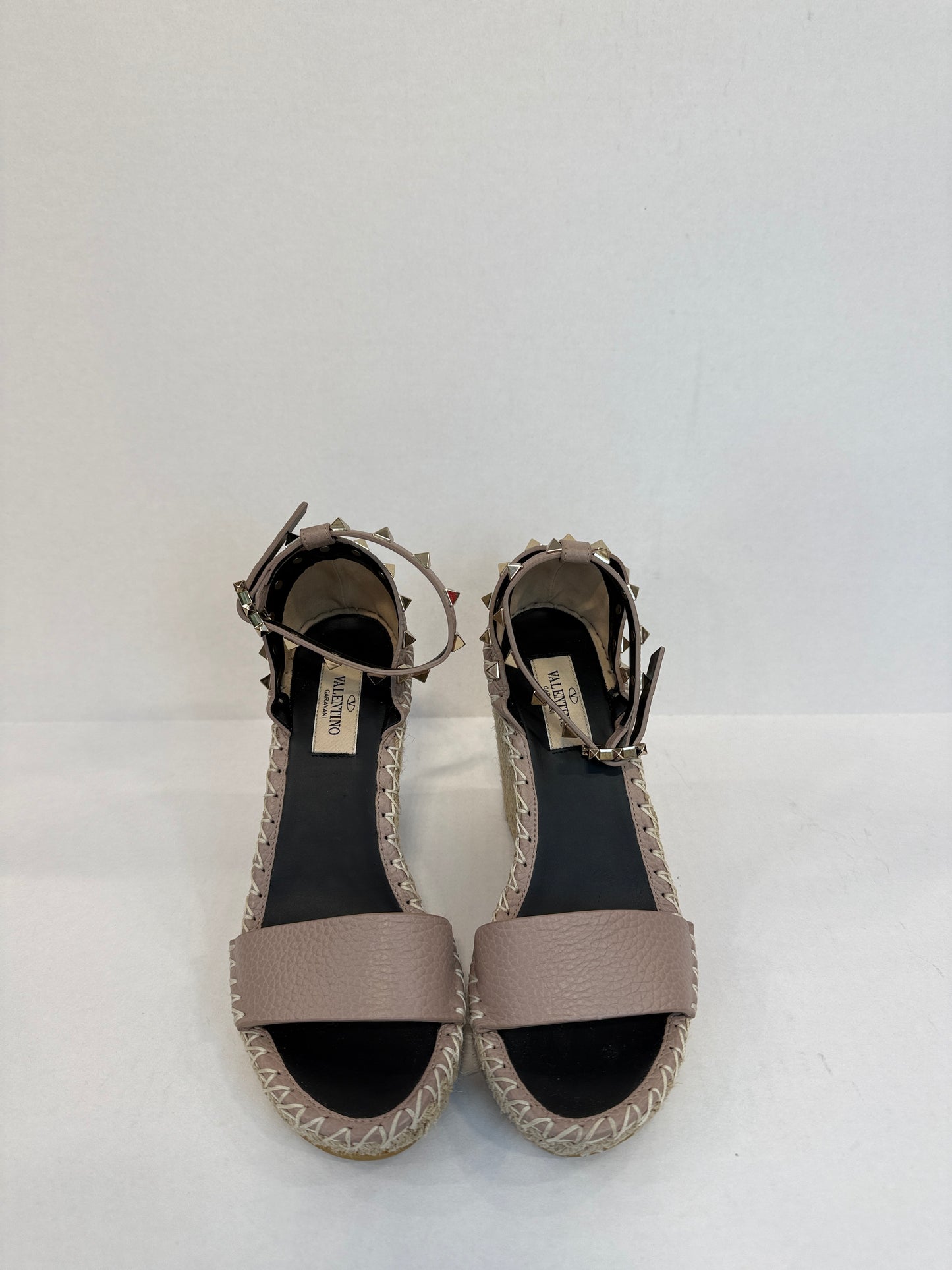 VALENTINO GARAVANI NWT  Leather Rockstud Wedge Sandals/US5-EU36
