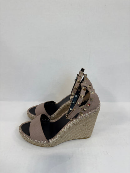 VALENTINO GARAVANI NWT  Leather Rockstud Wedge Sandals/US5-EU36