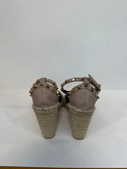 VALENTINO GARAVANI NWT  Leather Rockstud Wedge Sandals/US5-EU36