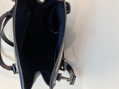 Burberry Blue Label Check Print Coated Canvas Backpack with Patent Leather Trim