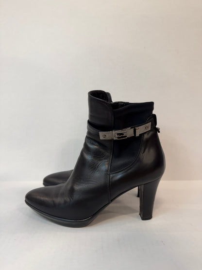 AQUATALIA Leather HHeels Ankle Boots/ US7-EU37.5