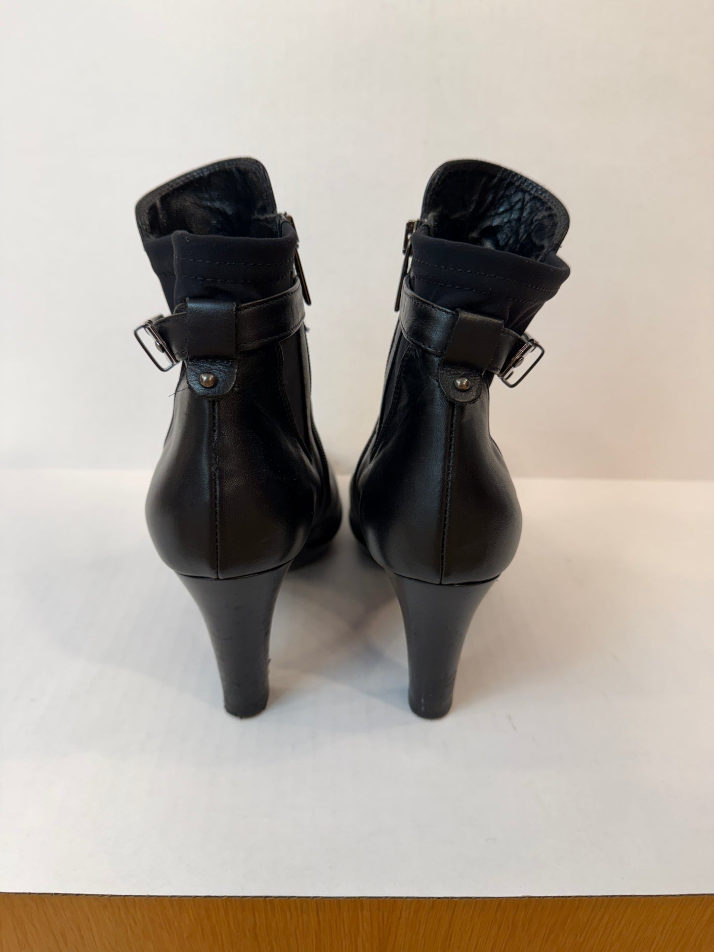 AQUATALIA Leather HHeels Ankle Boots/ US7-EU37.5