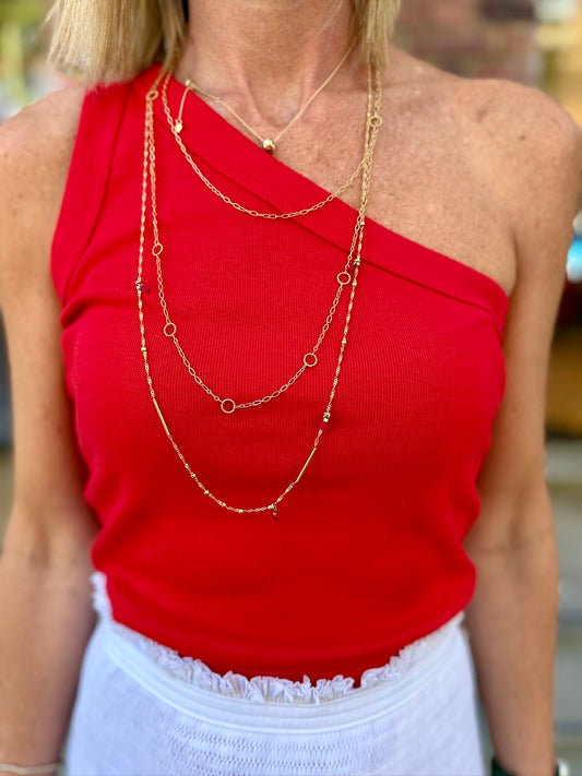 MICHAEL STARS NWT Asymetric Top/OS