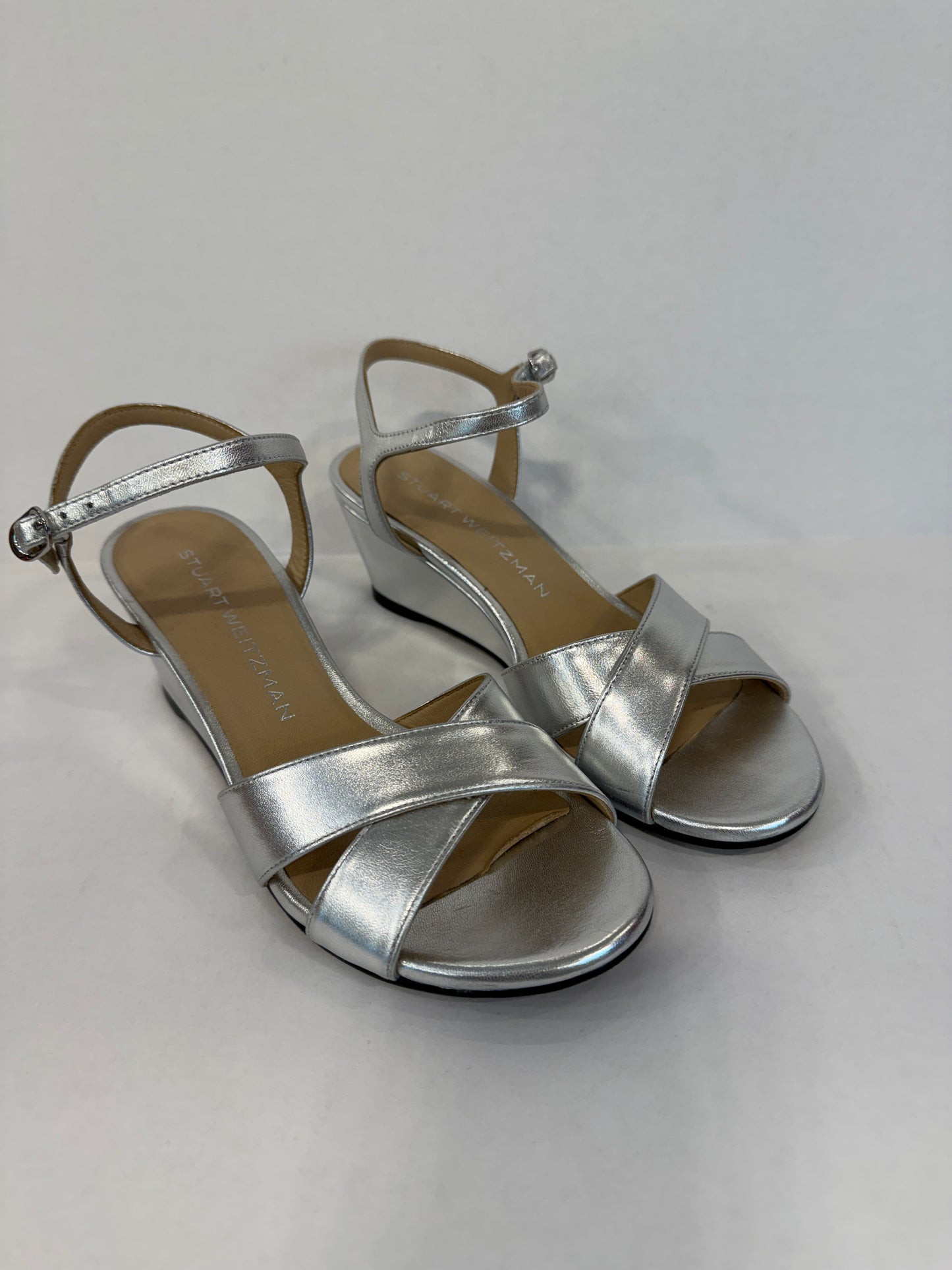 STUART WEITZMAN Ankle Strap Wedge Sandal / US6-EU37