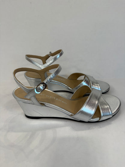STUART WEITZMAN Ankle Strap Wedge Sandal / US6-EU37