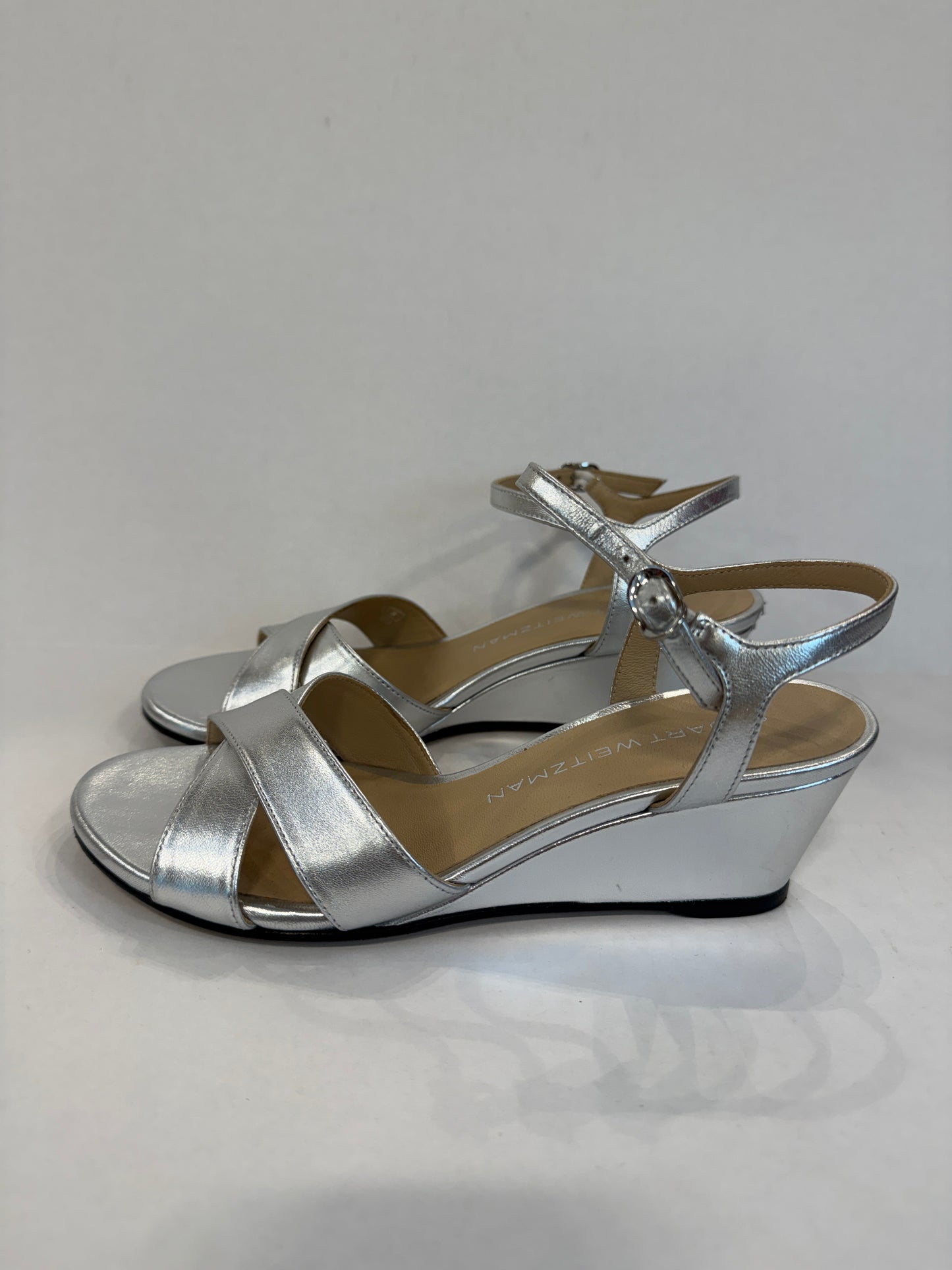 STUART WEITZMAN Ankle Strap Wedge Sandal / US6-EU37