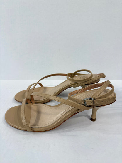 SCHUTZ Leather Mini Heels Sandals/5-EU36