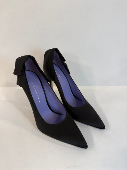 VICTORIA BECKAM Satin HHeels Pumps with Bow/US8.5-EU39