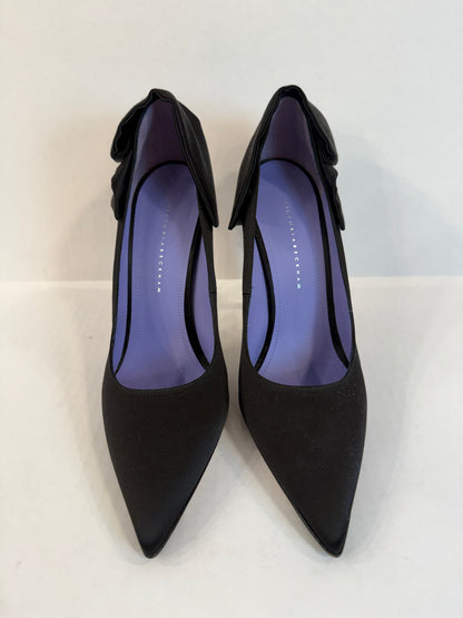 VICTORIA BECKAM Satin HHeels Pumps with Bow/US8.5-EU39