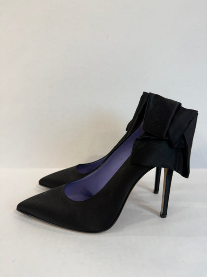 VICTORIA BECKAM Satin HHeels Pumps with Bow/US8.5-EU39