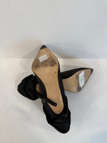 VICTORIA BECKAM Satin HHeels Pumps with Bow/US8.5-EU39
