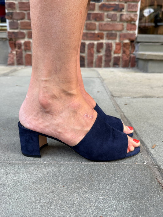 MANOLO BLAHNIK  NWT Rapallato Suede  Slide Sandals/ US7.5-EU38