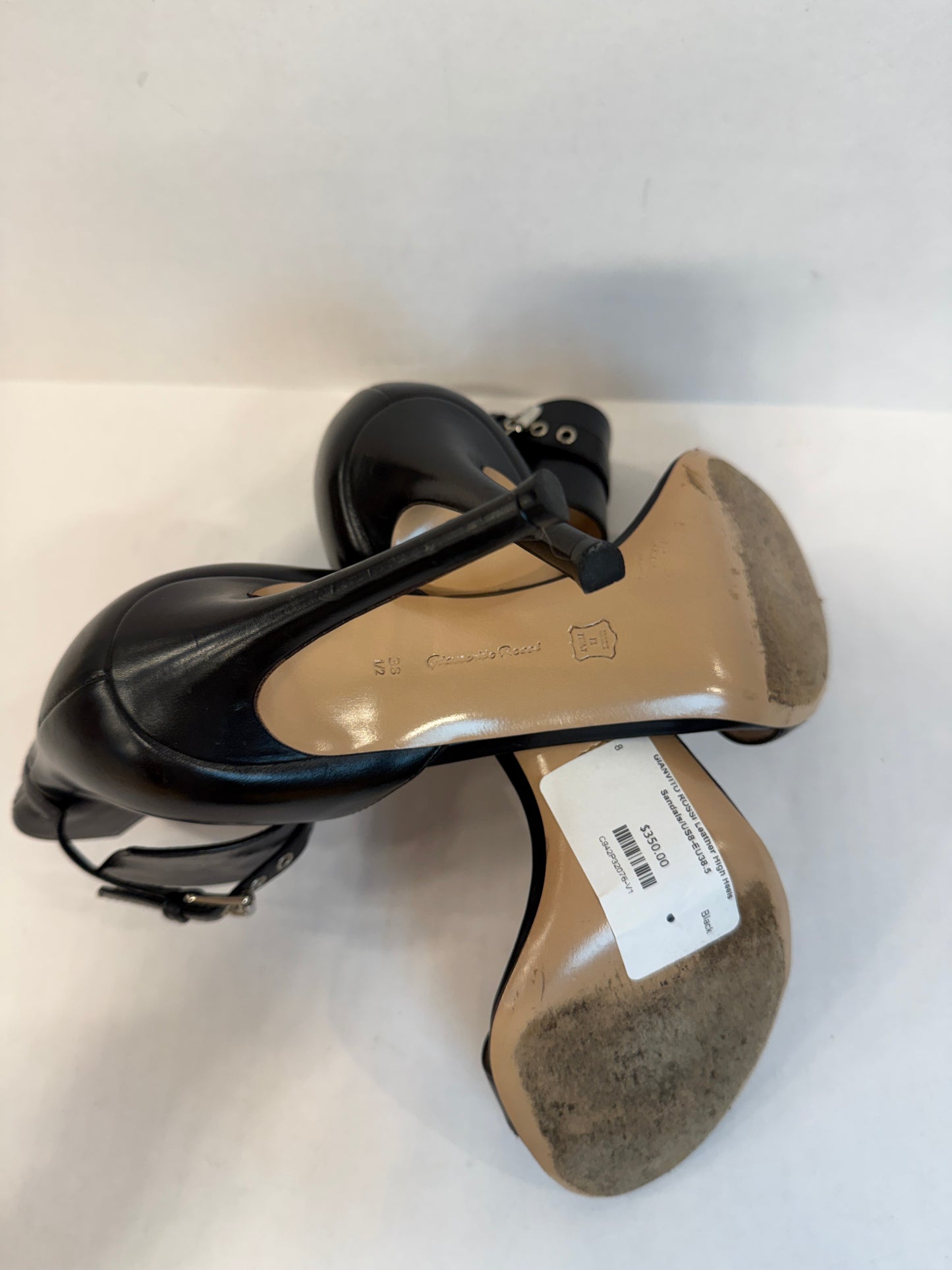 GIANVITO ROSSI Leather High Heels Sandals/US8-EU38.5