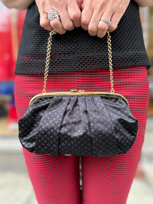 LOUIS VUITTON Limited Edition Satin Monogram Aumoniere